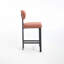 Upholstered Fabric Counter Height Barstool with Black Metal Legs for Dining Room-1125734756