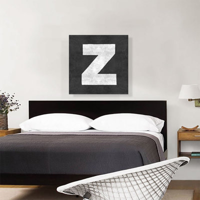 «Chalkboard Alphabet Letter Z», reproduction d'art sur toile tendue
