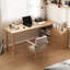 Bureau en L en bois massif avec 1 tiroir Burlywood-552262503-552262496