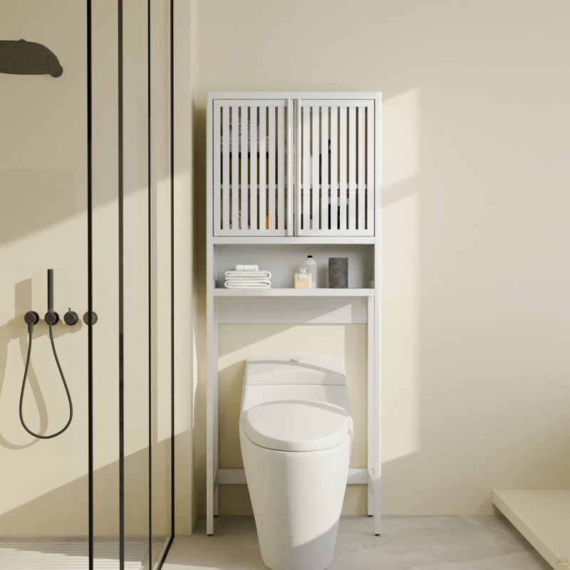 Tablette de rangement pour toilette, salle de bain privée, salle de lavage, peu encombrante, blanc