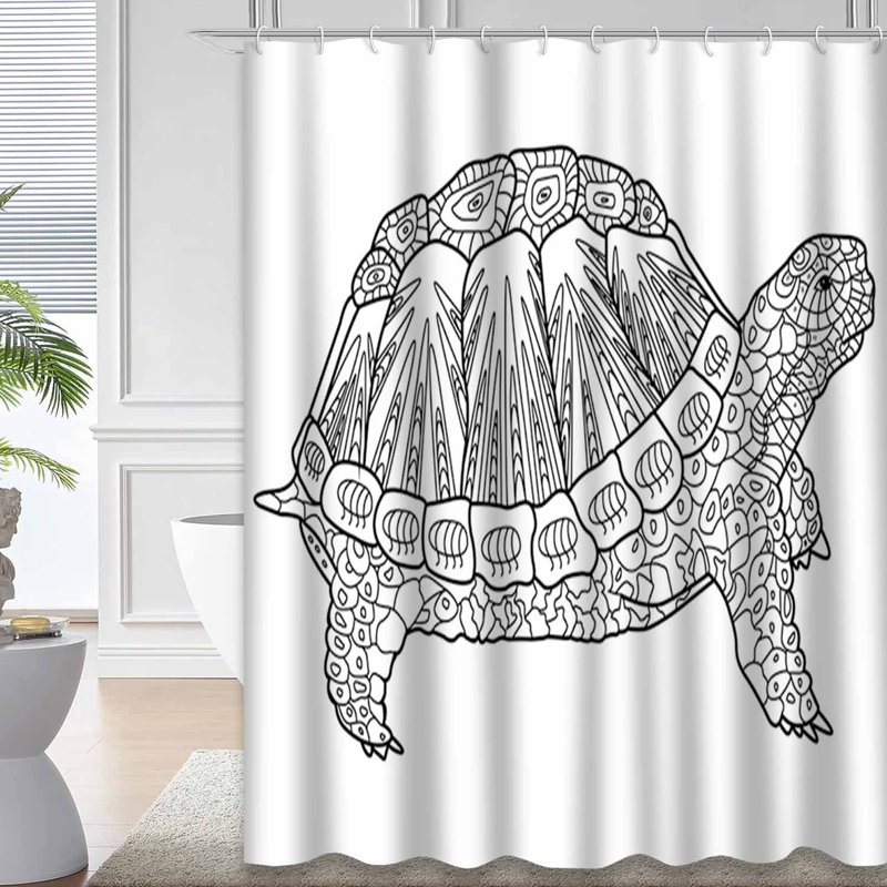 Rideau de douche noir imperméable, rideaux de douche pour la salle de bain avec 12 crochets, L 72 po x l 84 po