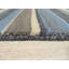 Tapis bleu contemporain en laine noué à la main à rayures géométriques Horizon-1897272448