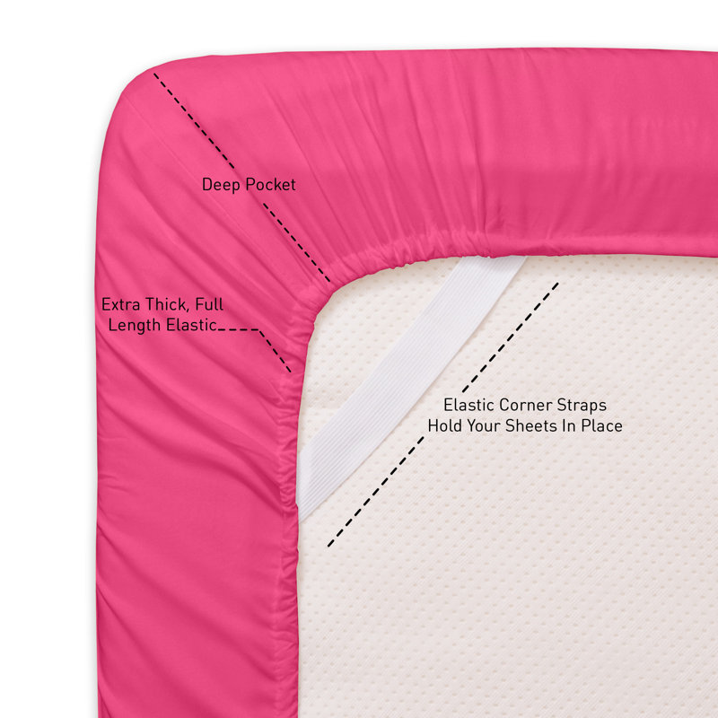 Queen Fuchsia Ultra Soft Microfiber 4-Piece Sheet Set