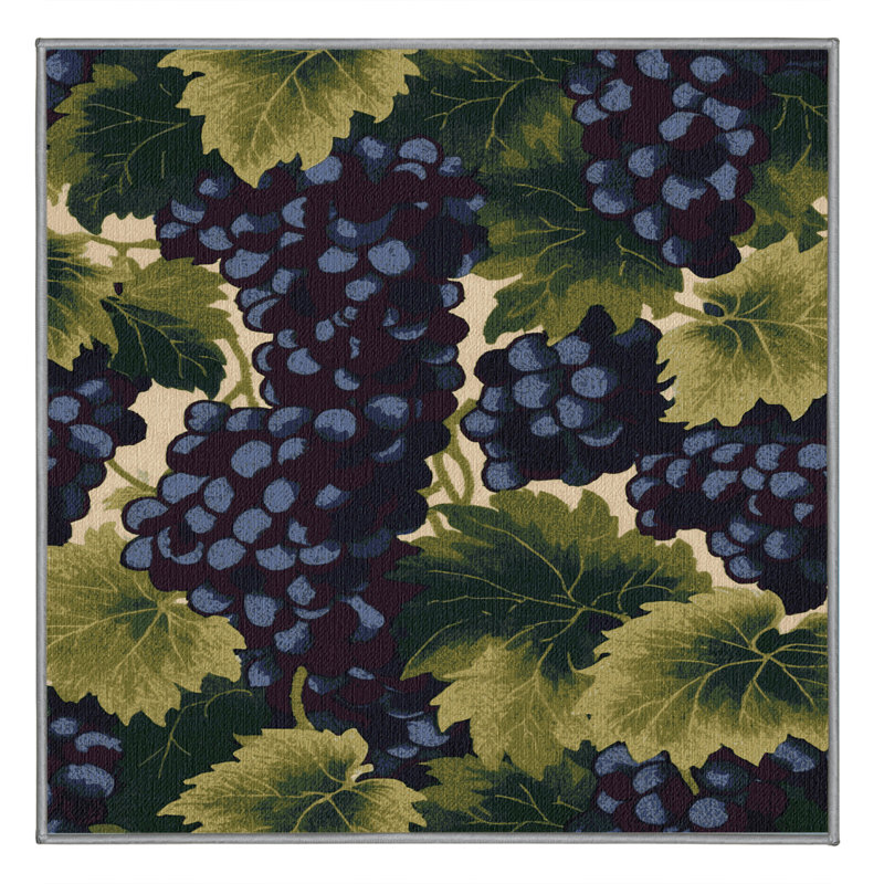  Tapis lavable raisin Muscat, Carré 5 pi