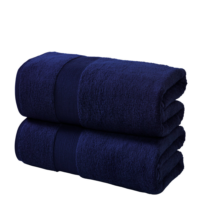 Honesdale 100% Cotton Plush Bath Sheet, Navy