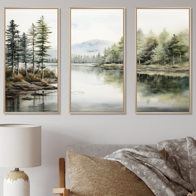 Ensemble de décoration murale scandinave Lake Tranquility - River