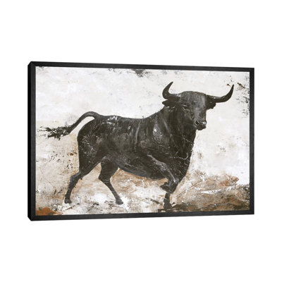 Black Bull 1 Piece Wall Art on Canvas