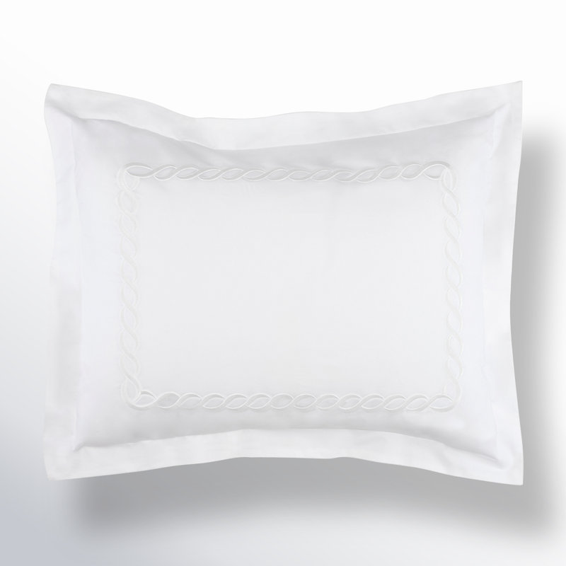 Lisbeth Classic Cotton Blend Sham, White, Standard/Twin