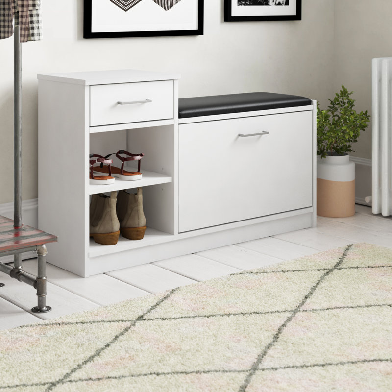 6 Pair Flip Down Shoe Storage, White