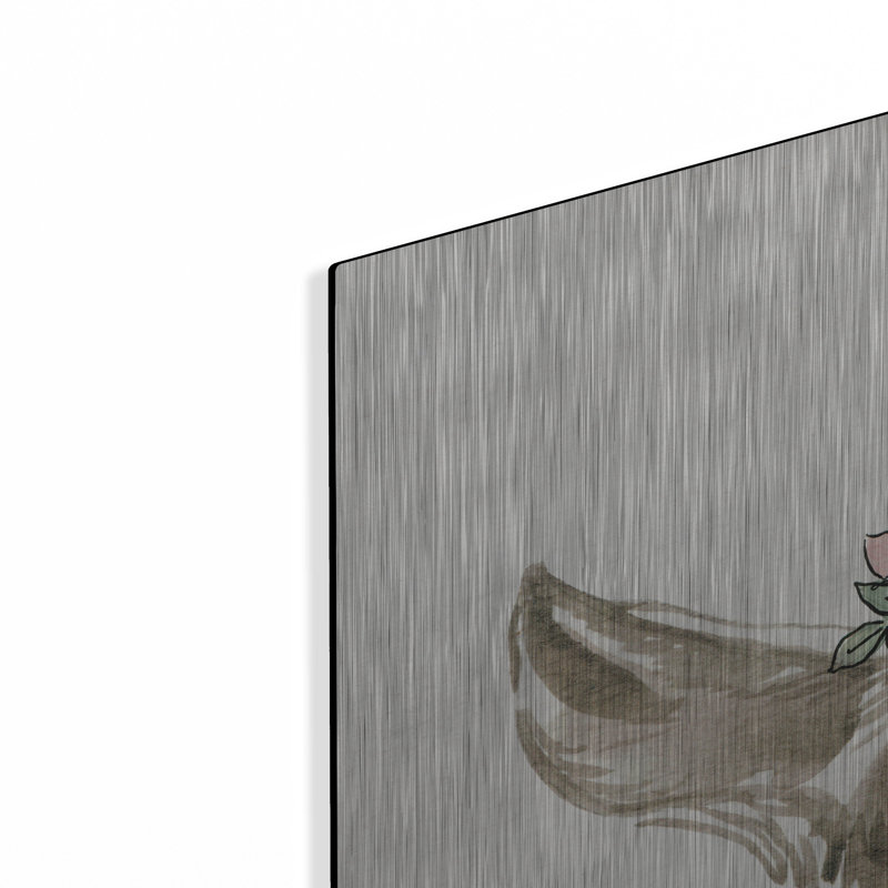 Art mural en métal luxueux «Baby Lamb With Crown» par Yvette St. Amant, 36 po x 36 po