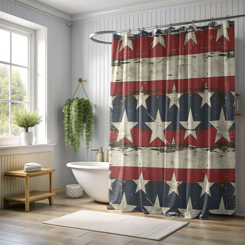 Day of Honor - Rideau de douche Premium, H 74 po x l 71 po