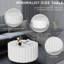  28‘’ Round Petal Shape Coffee Table,White-1877192164