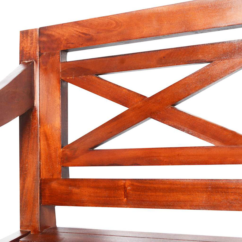 Broaddus Solid Wood Bench, Dark Brown
