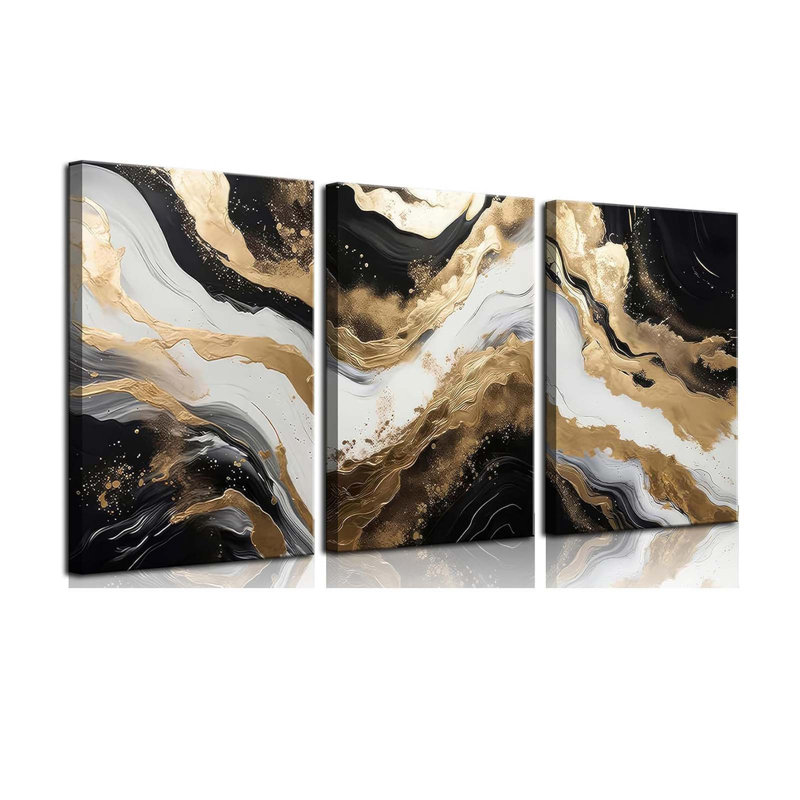 3 Piece Wrapped Canvas Print, 60 cm H x 40 cm W