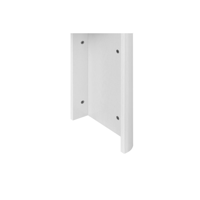 Console cannelée de 39 po de style moderne Mid-Century Abdel, Chêne blanc, H 29,5 po x l 39,4 po x P 11,8 po