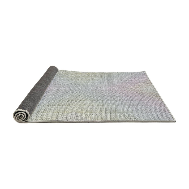 Tapis zone grise à motifs, Rond 6 pi