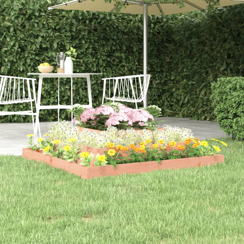 Dakota Fields Planter 110X110x27 Cm Solid Wood Douglas