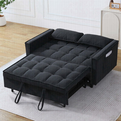 55" Sofa Bed With Storage Pockets