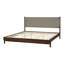 Cadre de lit plateforme en bois d'hévéa de qualité supérieure, cadre de lit avec tête de lit, lit Mid Century Modern-1002749267-1002749265