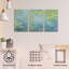 Ensemble de 3 panneaux muraux - Nénuphars Monet, art mural sur toile pour le salon, la chambre à coucher ou le bureau 