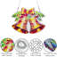 Cloche de Noël décorations de fenêtre colorées décorations murales pour la maison Patio intérieur / extérieur