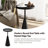 Modern Round Pedestal End Table With Raised Edge Tray Top