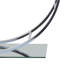 Table basse Insco avec plateau en verre transparent et chrome Insco