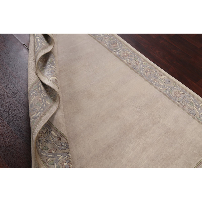 Amy-May One-of-a-Kind 5'4" X 8'0" Wool Area Rug in Beige