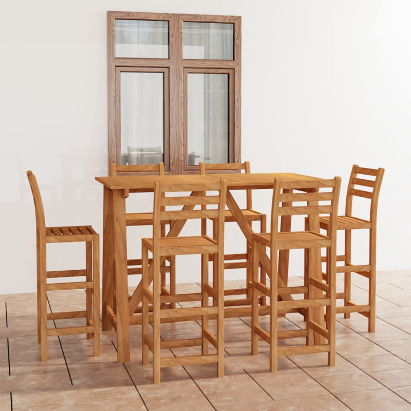 Mahie Rectangular - Bar Height Dining Set, 6