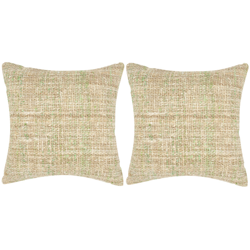 Coussin en soie Emerystone, Blanc