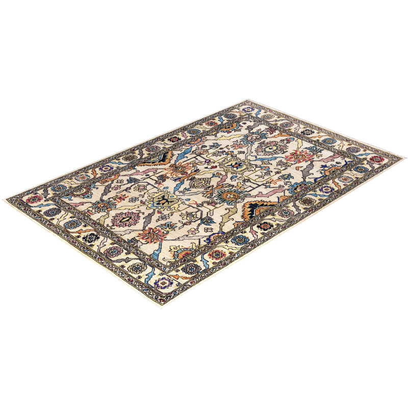 Serapi One-of-a-Kind 4' 0" X 5' 11" Hand Knotted Area Rug