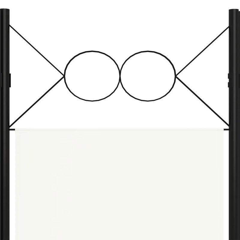 Tati 457.2cm H Folding Room Divider, 6, White