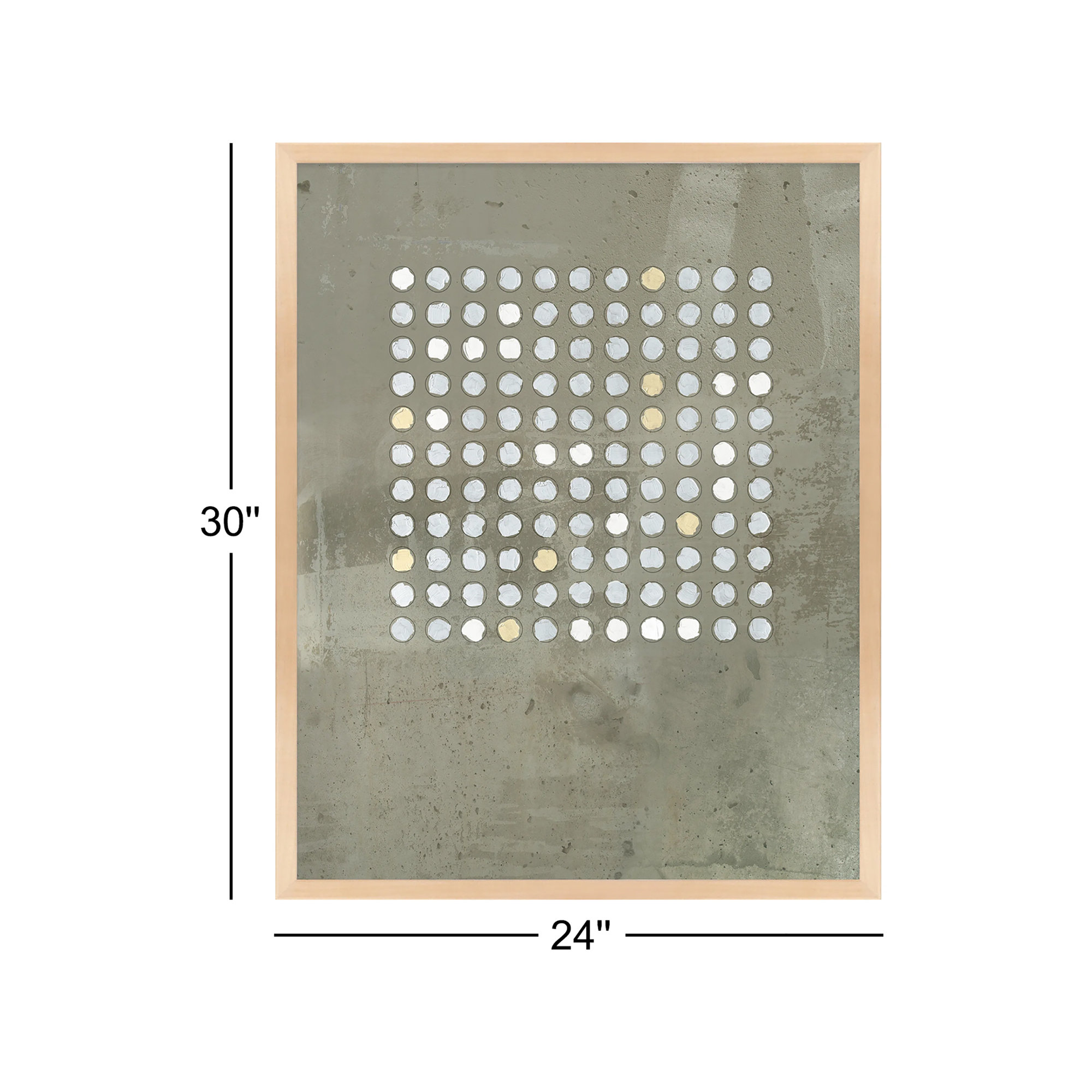 Circles In Squares 2 by Jacques Pilon, 30" H x 24" W x 1.25" D, Brown