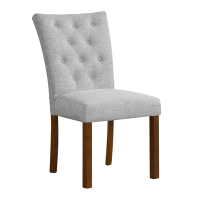 Rei Parsons Dining Chair Set Of 2, Woven Button Tufted Fabric