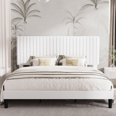 Dunphy Upholstered Platform Bed with Adjustable Headboard