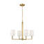 Thomas O'Brien Danica 4 Light Dining Room Chandelier With White Linen Shade-95350227-95350229