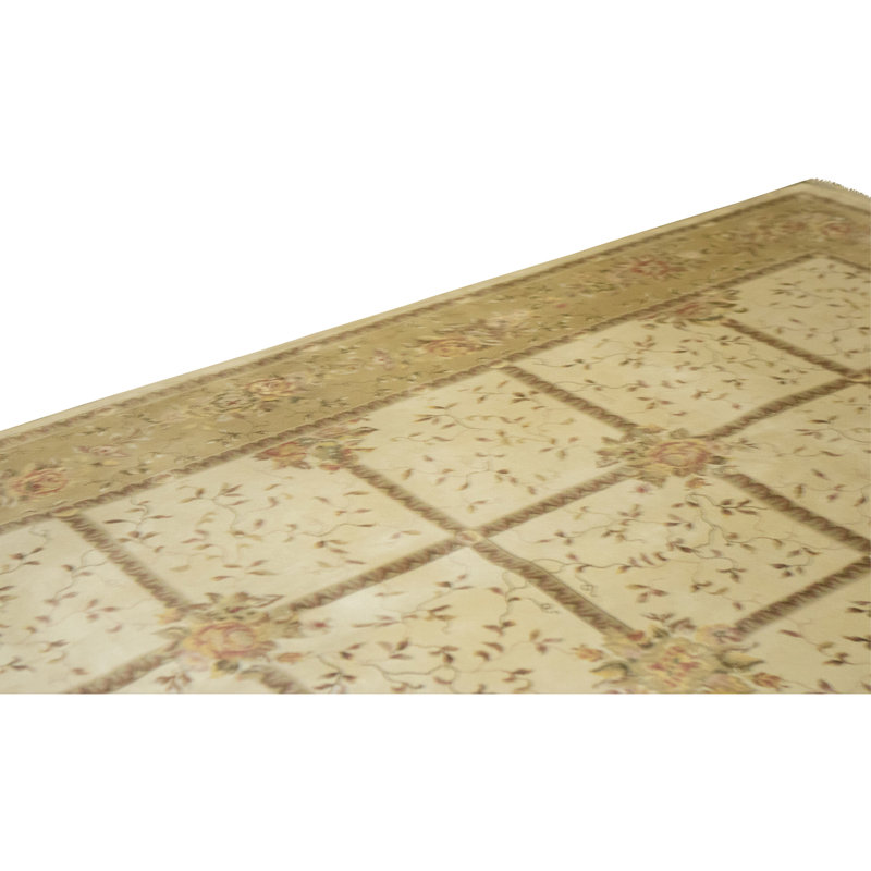 Handmade Silk and Wool Area Rug