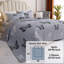 Ensemble de courtepointe à imprimé papillon: Couvre-lit doux en microfibre gris léger et chaud - Comprend une courtepointe et des taies décoratives, idéale pour la décoration de chambre-395733095