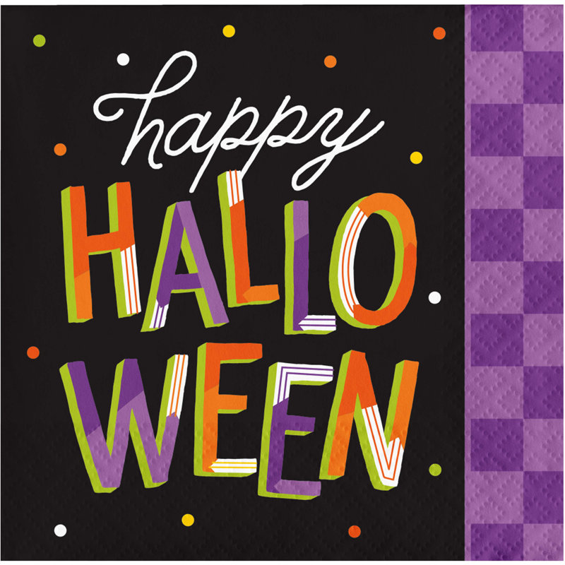 Creative Converting Retro Halloween Tableware Set, Serves 8