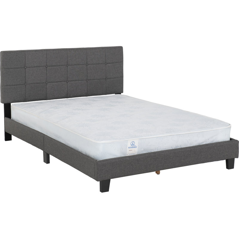 Upholstered Bed, Grey