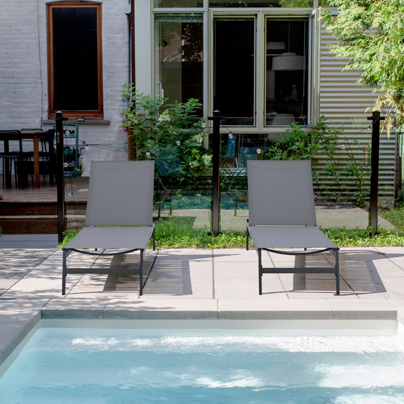 Chaise de jardin, Gris/noir