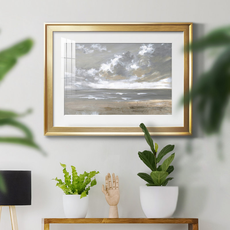 Balayé par le vent - Peinture encadrée, Papier encadré doré, H 18,5 po x l 24,5 po x P 1,5 po
