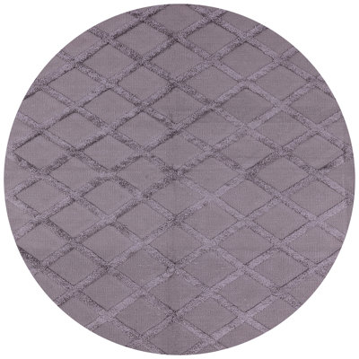 Tapis mauve à motif géométrique