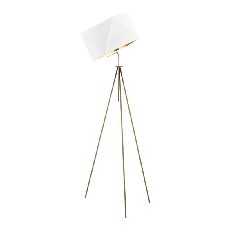 Fite 142 H cm Tripod Floor Lamp, White, Gold