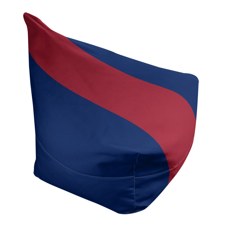 Bean Bag Cover, 42" H x 38" W x 2" D, Blue/Red