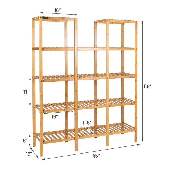 Dyiom 23.5 in. W x 20 in. H x 6 in. D Wood Rectangular Shelf in