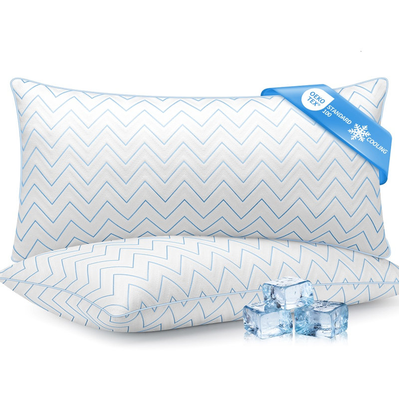 Ensemble de 2 coussins de refroidissement réglables - Coussins de lit hauts pour dormir