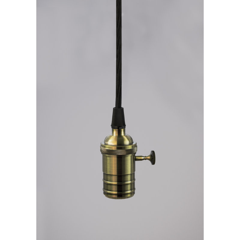 1 - Light Bulb Pendant, Satin Bronze
