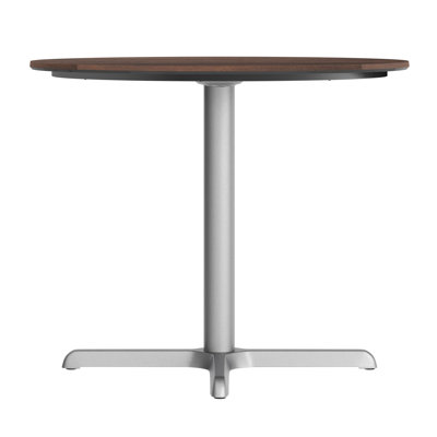 Commercial All-Weather Seamless Surface Tabletop with Crisscross Base