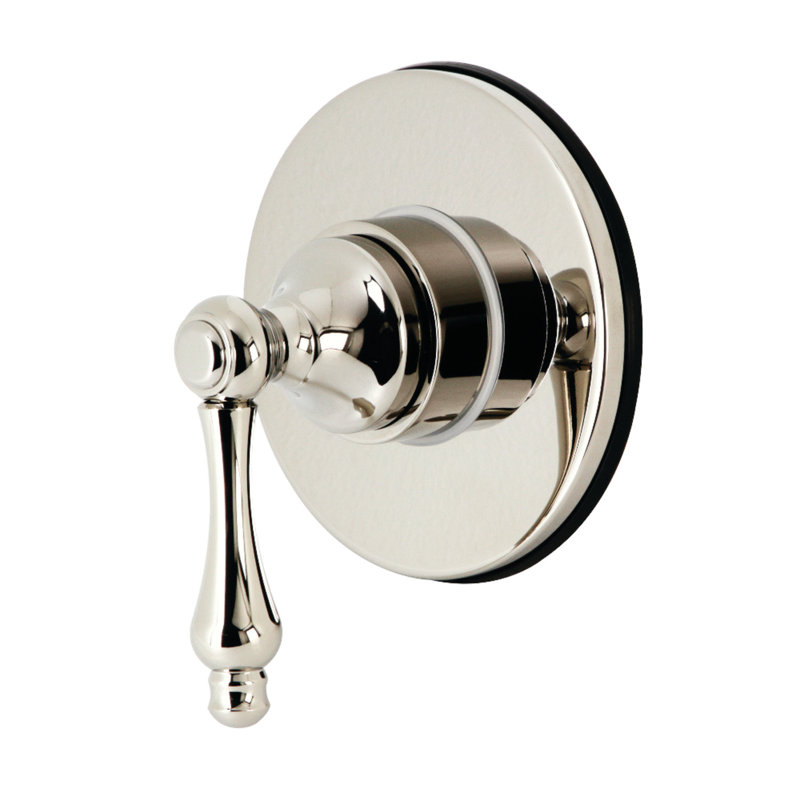 Kingston Brass Single-Handle Wall Mount Three-Way Diverter Valve with Trim Kit, Polished Nickel